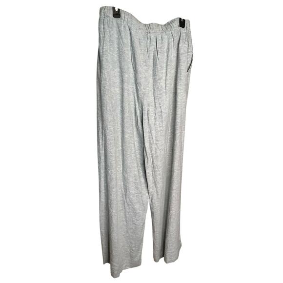 Cable & Gauge Studio Linen Blend Wide Leg Pants Pull-On Gray Womens Size L NWT - Picture 2 of 6